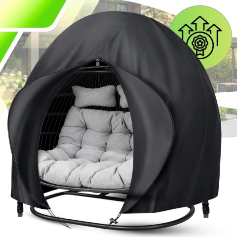 Pokrowiec na Kokon Fotel Wiszący Ogrodowy Dwuosobowy 230x220 cm Wodoodporny