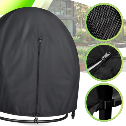 Pokrowiec na Kokon Fotel Wiszący Ogrodowy Dwuosobowy 230x220 cm Wodoodporny
