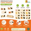 VIGA Zestaw Drewniane Puzzle Układanka Zwierzątka Dopasuj Cienie