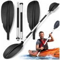 WIOSŁO KAJAKOWE DO DESKI SUP PONTONU KAJAKU SKŁADANE ALUMINIOWE LEKKIE MOCNE 221 CM