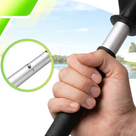 WIOSŁO KAJAKOWE DO DESKI SUP PONTONU KAJAKU SKŁADANE ALUMINIOWE LEKKIE MOCNE 221 CM