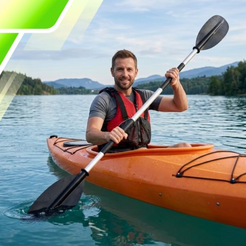 WIOSŁO KAJAKOWE DO DESKI SUP PONTONU KAJAKU SKŁADANE ALUMINIOWE LEKKIE MOCNE 221 CM
