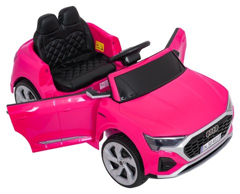 Auto Audi SQ8 różowe na akumulator dla dzieci + pilot 2,4 GHz