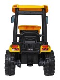 Pojazd MEGA Traktor D68 Z Przyczepką Żółty
