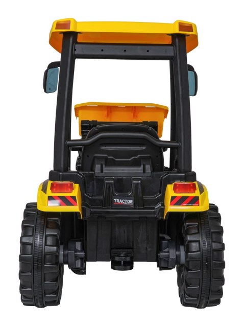 Pojazd MEGA Traktor D68 Z Przyczepką Żółty
