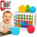 WOOPIE BABY Elastyczna Kostka Sensoryczna Sorter dla Dzieci Kolorowe Kształty 13 el.