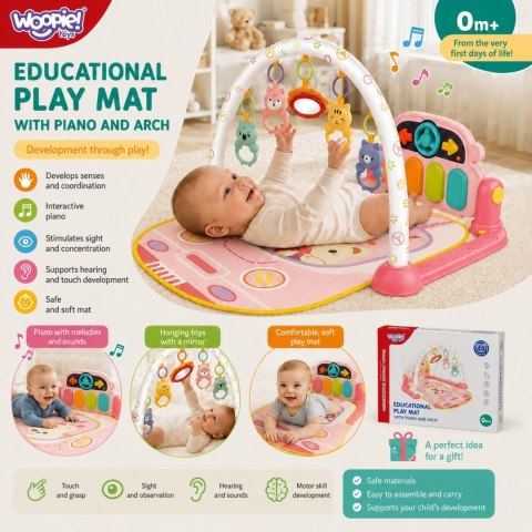 WOOPIE BABY Mata Edukacyjna Interaktywna Pianinko dla Niemowląt 3w1