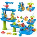 WOOPIE Ogromny Aquapark Stolik Wodny 6w1 Piaskownica Wodospad Tor Wodny 6-poziomowy Modułowy