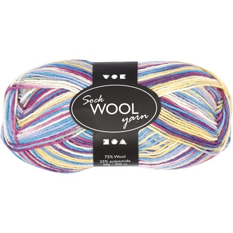 Włóczka odcienie Fiolet-Żółty 50 g