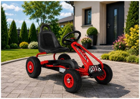 Gokart na Pedały G201 Czerwony