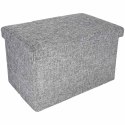 Pufa ze schowkiem do siedzenia otwierana składana 50x31x31cm szara
