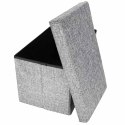 Pufa ze schowkiem do siedzenia otwierana składana 50x31x31cm szara
