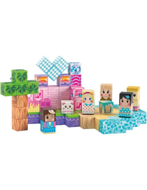 WOOPIE 58984 Klocki magnetyczne sześciany magnesy 86 el.