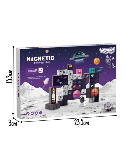 WOOPIE 58991 Magnetyczne kostki konstrukcyjne Kosmos