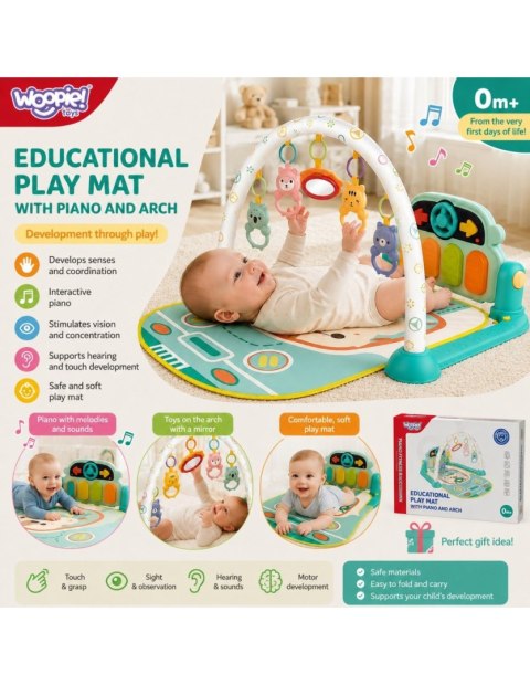 WOOPIE BABY 59233 Mata edukacyjna z pianinkiem 10 el.