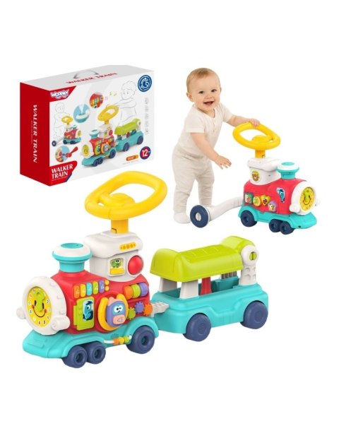 WOOPIE BABY 59301 Pociąg pchacz jeździk 2w1 interaktywny