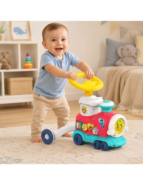 WOOPIE BABY 59301 Pociąg pchacz jeździk 2w1 interaktywny