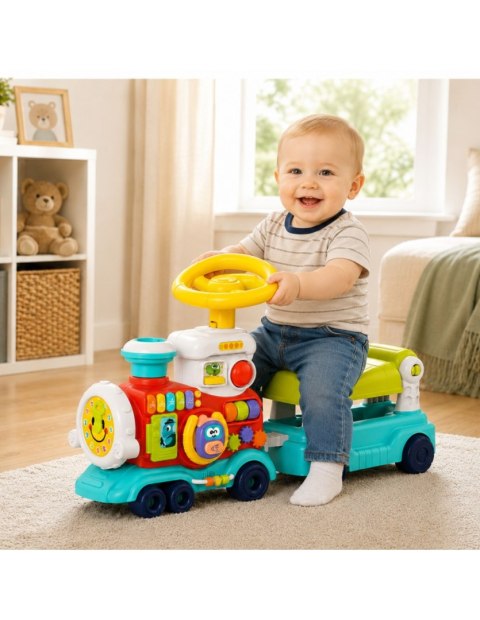 WOOPIE BABY 59301 Pociąg pchacz jeździk 2w1 interaktywny