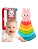 WOOPIE BABY 59332 Piramidka sensoryczna wieża króliczek