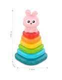 WOOPIE BABY 59332 Piramidka sensoryczna wieża króliczek