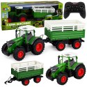Traktor Rolniczy z Przyczepą Wywrotką Zdalnie Sterowany RC Światła 1:24