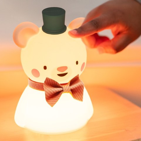 Taf Toys Lampka Nocna Mały Miś - silikonowa, łagodna lampka dla niemowląt