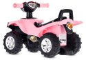 Jeździk dla dziecka na roczek Quad jasny różowy