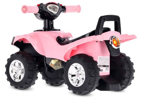 Jeździk dla dziecka na roczek Quad jasny różowy