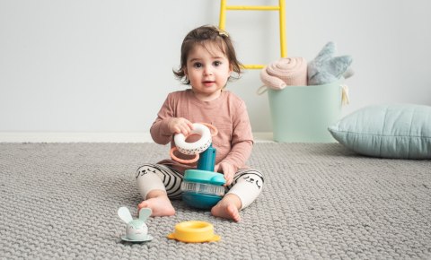 Taf Toys Piramida Króliczek Hunny - Kolorowa Układanka dla Niemowląt 9m+