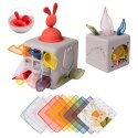 Taf Toys Pojemnik z Wyskakującymi Chusteczkami - Interaktywna Zabawka Sensoryczna