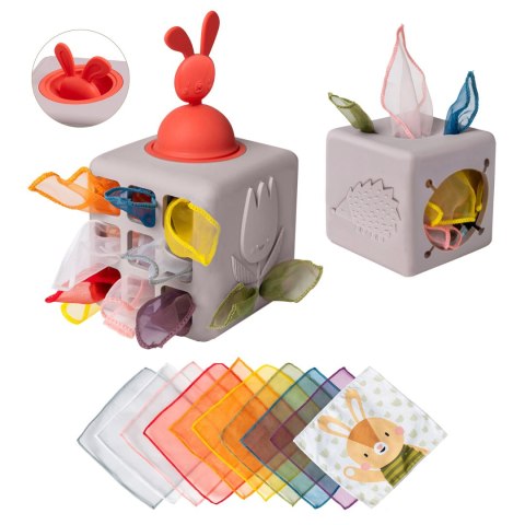 Taf Toys Pojemnik z Wyskakującymi Chusteczkami - Interaktywna Zabawka Sensoryczna