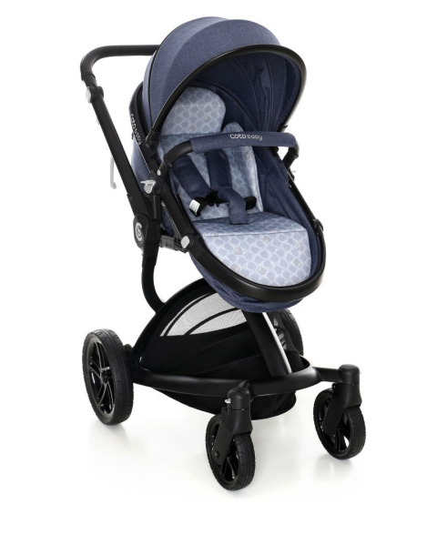 SYDNEY WÓZEK UNIWERSALNY 2W1 COTO BABY + adaptery maxi-cosi - jeans / navy