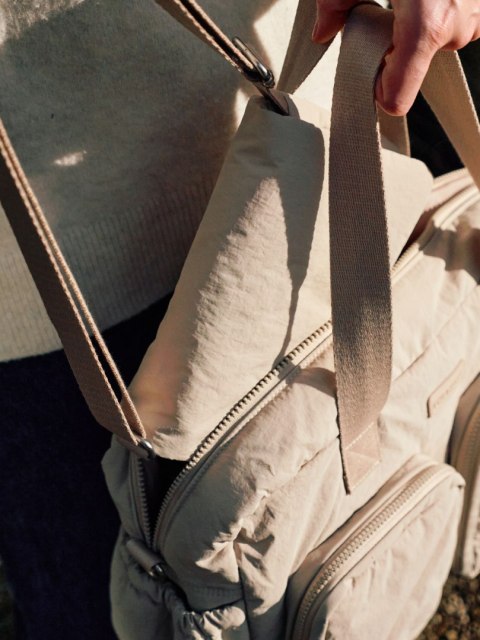 Childhome Torba do wózka + mała torebka Mellow Beige