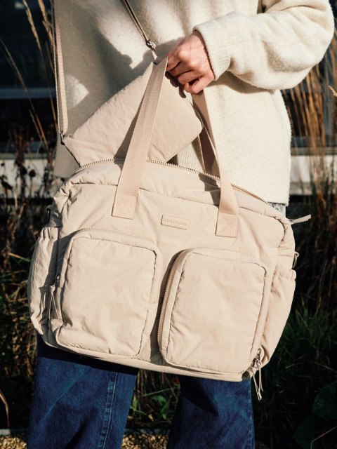 Childhome Torba do wózka + mała torebka Mellow Beige