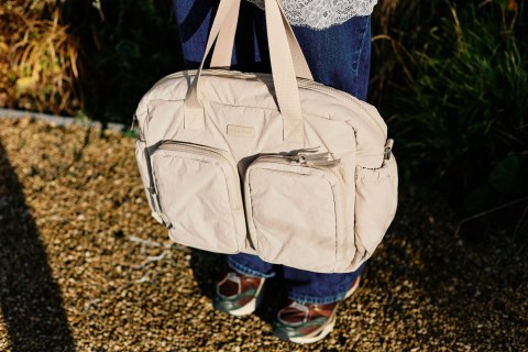 Childhome Torba do wózka + mała torebka Mellow Beige