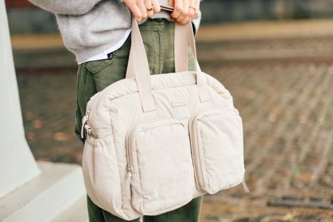Childhome Torba do wózka + mała torebka Mellow Beige