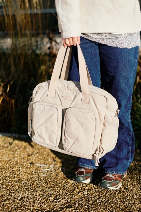 Childhome Torba do wózka + mała torebka Mellow Beige