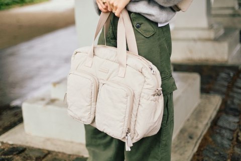 Childhome Torba do wózka + mała torebka Mellow Beige