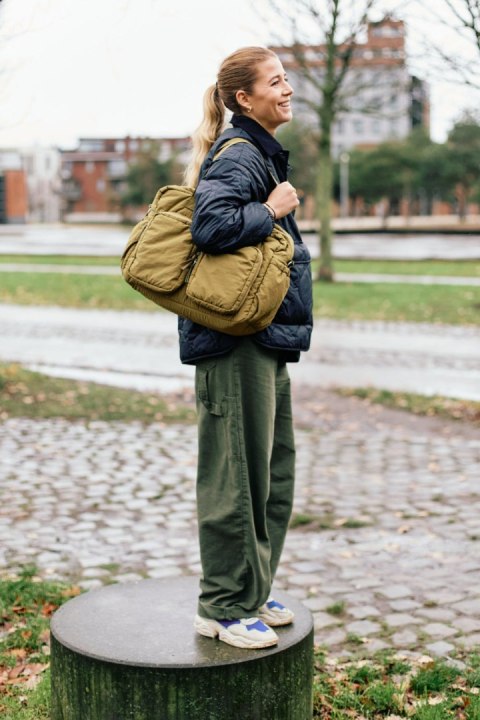 Childhome Torba do wózka + mała torebka Mellow Kaki
