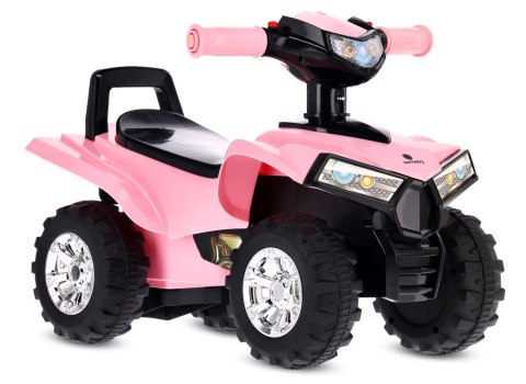 Jeździk dla dziecka na roczek Quad jasny różowy