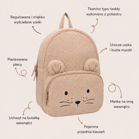 Plecak dla dzieci Comfort Friends Mouse beige