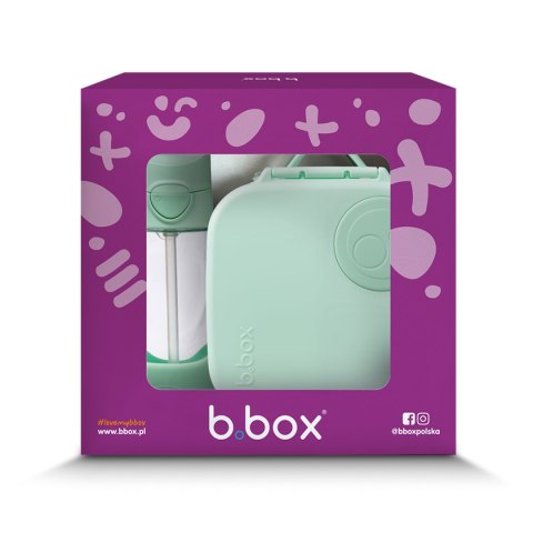 B.BOX 63020 Zestaw Mini Lunchbox + butelka tritanowa ze słomką 450ml Spearmint