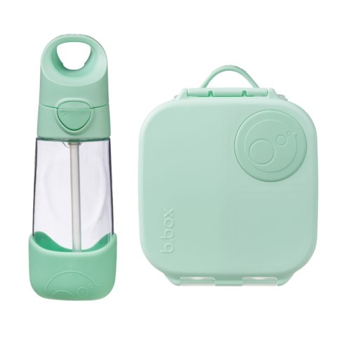 B.BOX 63020 Zestaw Mini Lunchbox + butelka tritanowa ze słomką 450ml Spearmint