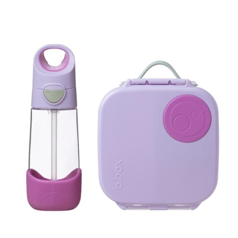 B.BOX 63204 Zestaw Mini Lunchbox + butelka tritanowa ze słomką 450ml Sugar Plum