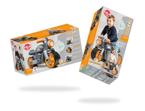 FALK Jeździk Biegowy Ciche Koła Motor Prem1er Retro Czarny 12m+
