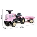FALK Jeździk Traktor z Przyczepą Birdy Farm Różowy 1-3 lat