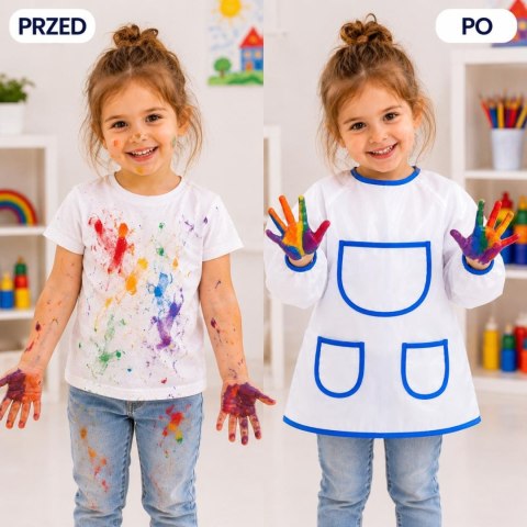 FARTUCH FARTUSZEK DZIECIĘCY DO PRAC PLASTYCZNYCH KUCHENNY OCHRONNY