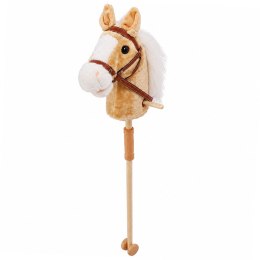 Hobby Horse Koń Na Kiju Głowa Konia Dźwięki Galopu Rżenia Beżowy 100 cm