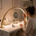 Lampa kosmetyczna LED bezcieniowa biurkowa do manicure paznokci łuk złota
