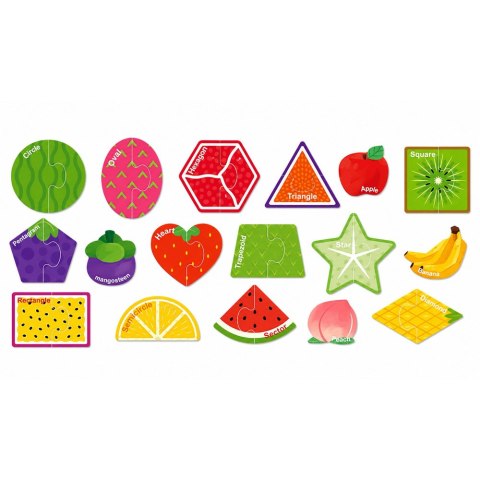 Puzzle Magnetyczne Nauka Owoców Magnesy Na Tablice Lodówkę 30 el.